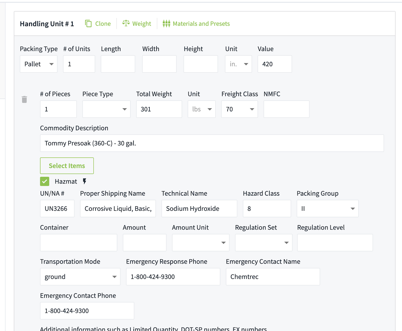 How to ship dangerous goods with ShipHawk