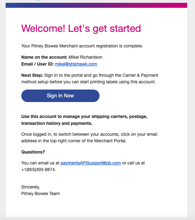 How to add your USPS Pitney Bowes Carrier Account